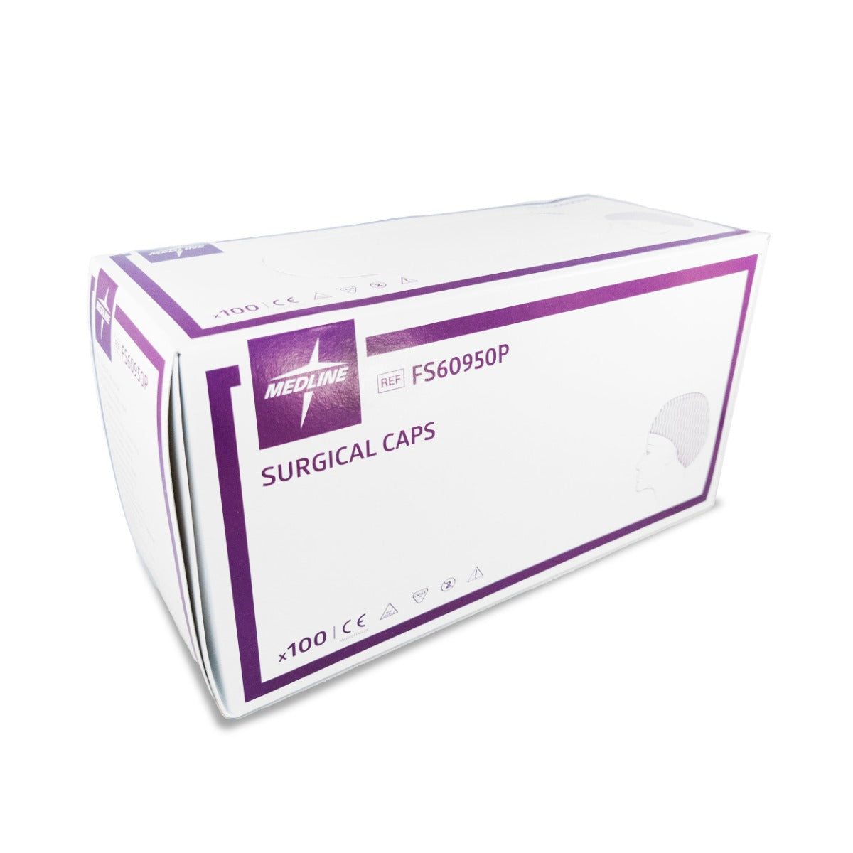Medline OP-Haube (Lila) – 100 Stück