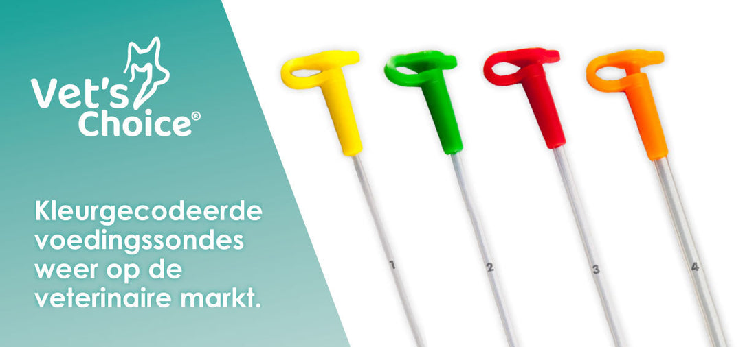 Kleurgecodeerde voedingssondes zijn weer terug op de veterinaire markt!