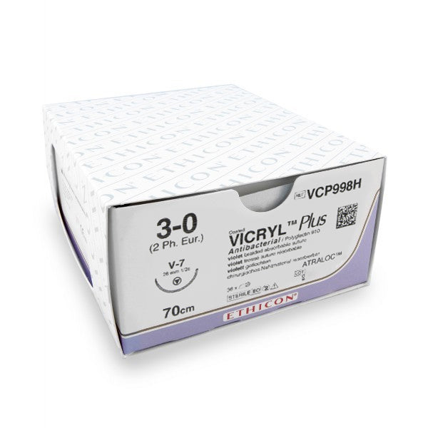 Vicryl Plus (USP 3/0, 70cm, fs2, VCP398H) 36 Stück | Ethicon
