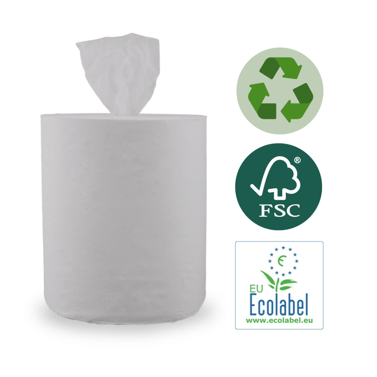 Vet's Choice Handtuchrolle (recycelt), Mittelzuführung, Midi, 1 Lage – 6 Rollen