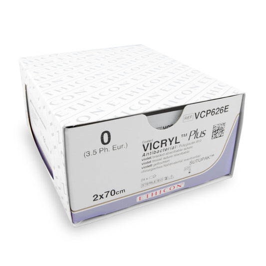 Nahtmaterial Vicryl Plus (VCP626E, 0 2 x 70cm) 24 Stück | Ethicon