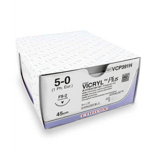 Nahtmaterial Vicryl Plus (USP 5-0, 45cm, FS-2, VCP391H) 36 Stück | Ethicon