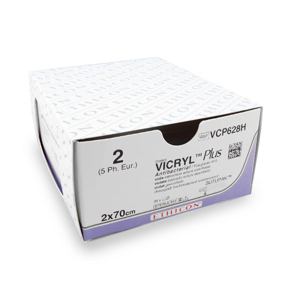 Nahtmaterial Vicryl Plus (VCP628H, 2, 2x70cm) 36 Stück | Ethicon