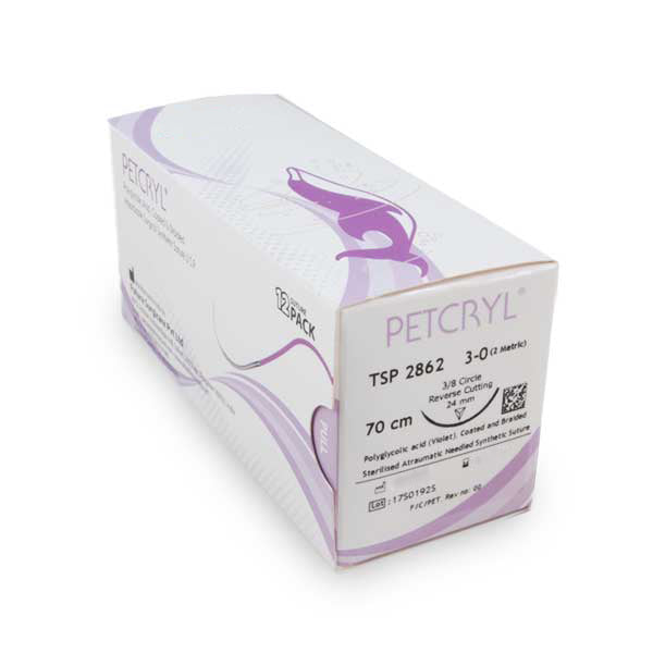 Naht Petcryl PGA (3/8 Kreis umgekehrter Schnitt