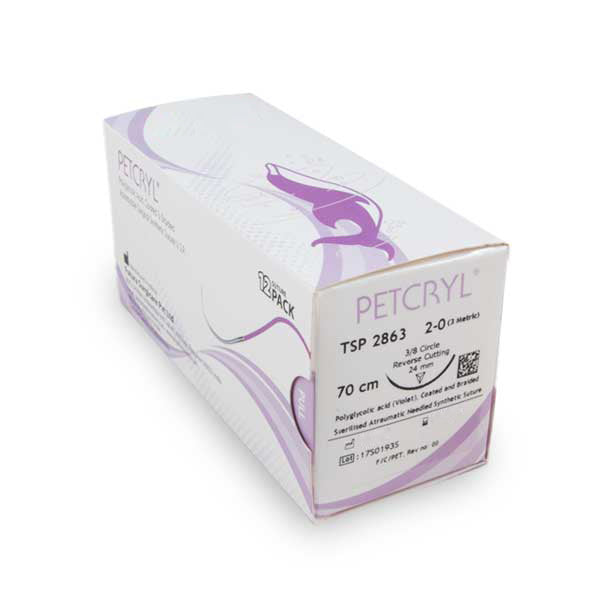 Naht Petcryl PGA (3/8 Kreis umgekehrter Schnitt