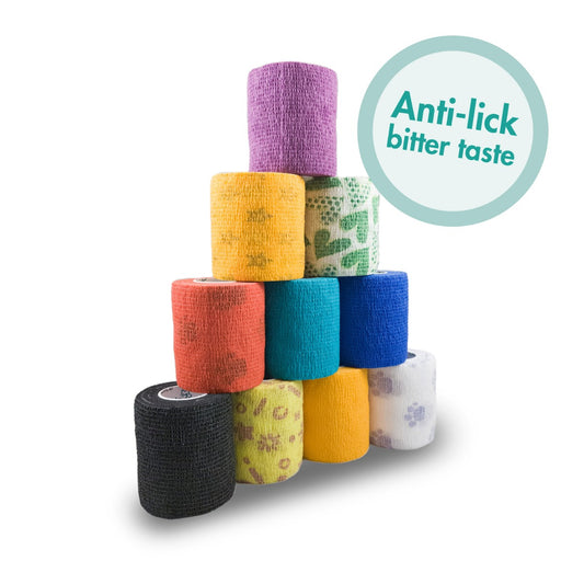 Kohäsive, elastische Fixierbinde (7,5cm x 4,5m) sortiert 24 Stück | Dispovet®